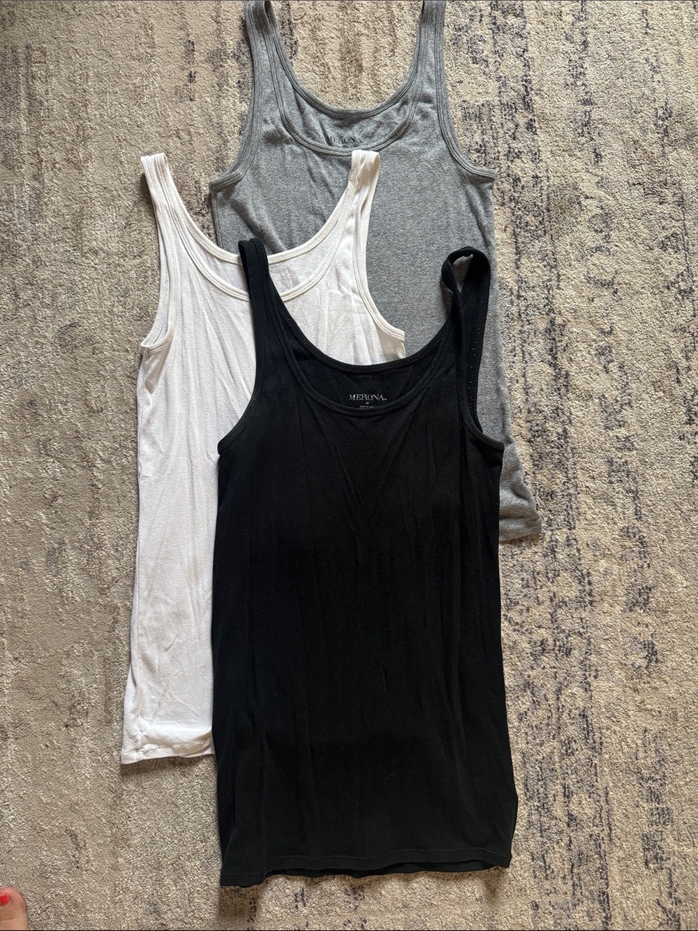 Merona Women’s Tank Tops in Black, White & Gray - 3 Pack